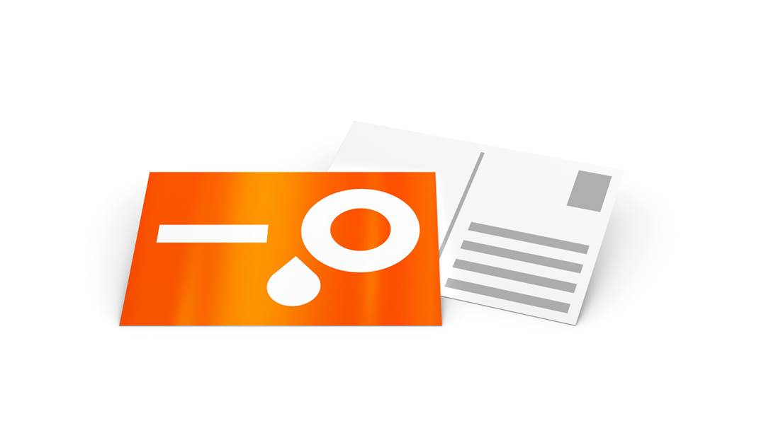 Aansichtkaarten met uv lak en laminaat