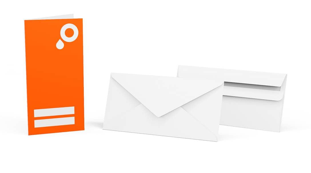 Wenskaarten DIN long met enveloppen