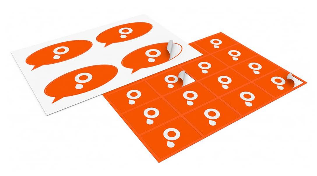 Etiketten en contourstickers