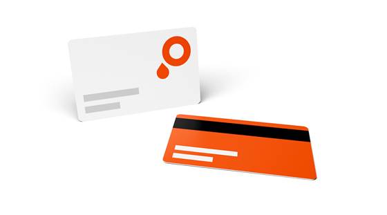Plastic kaarten van PVC met magneetstrip