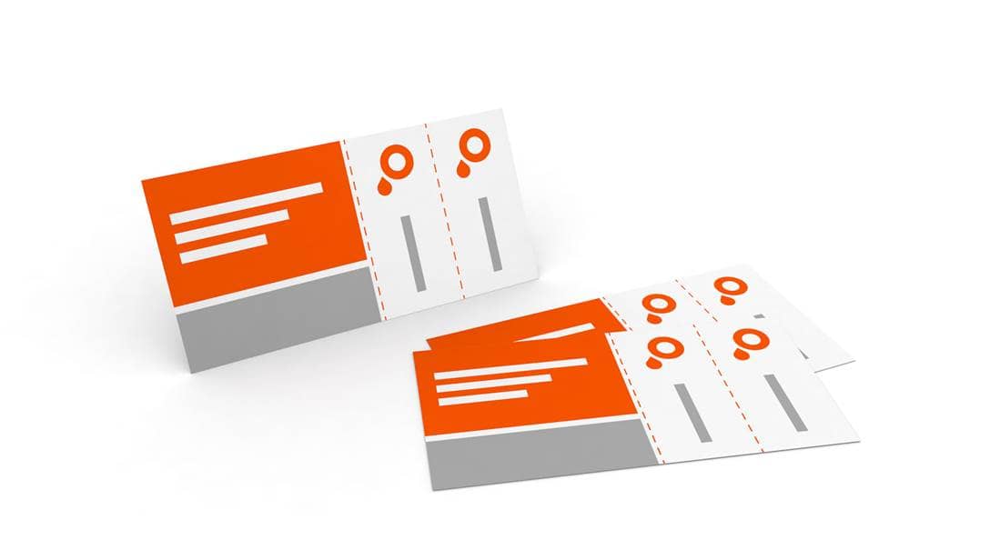 Entreekaarten DIN long liggend