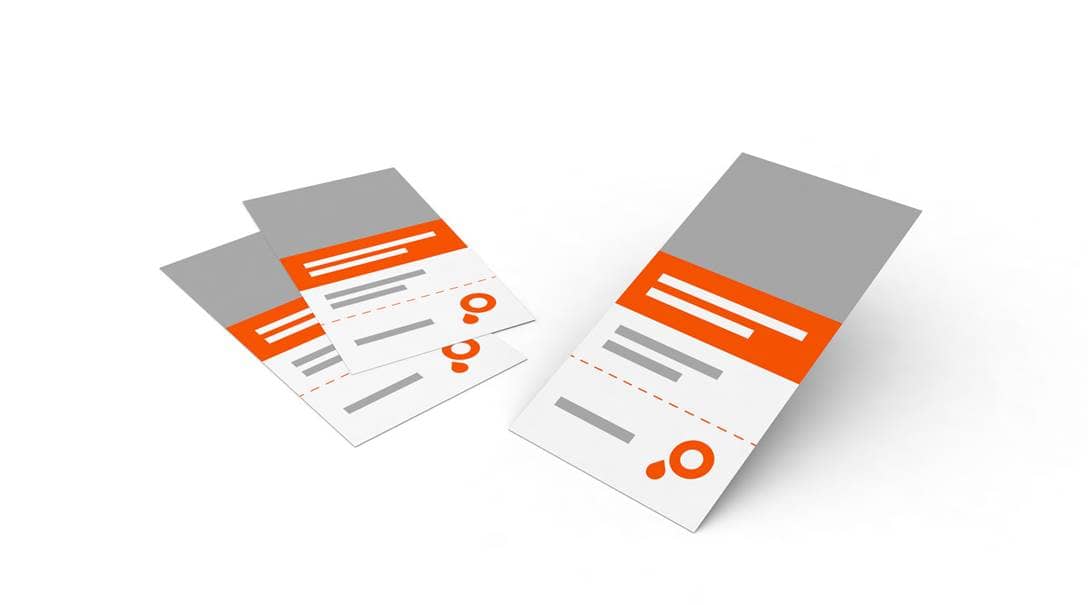 Entreekaarten DIN long staand