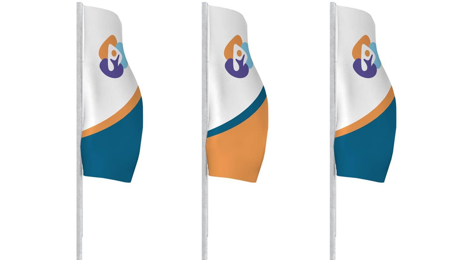 baniervlag zonder tunnel voor banieruithouder