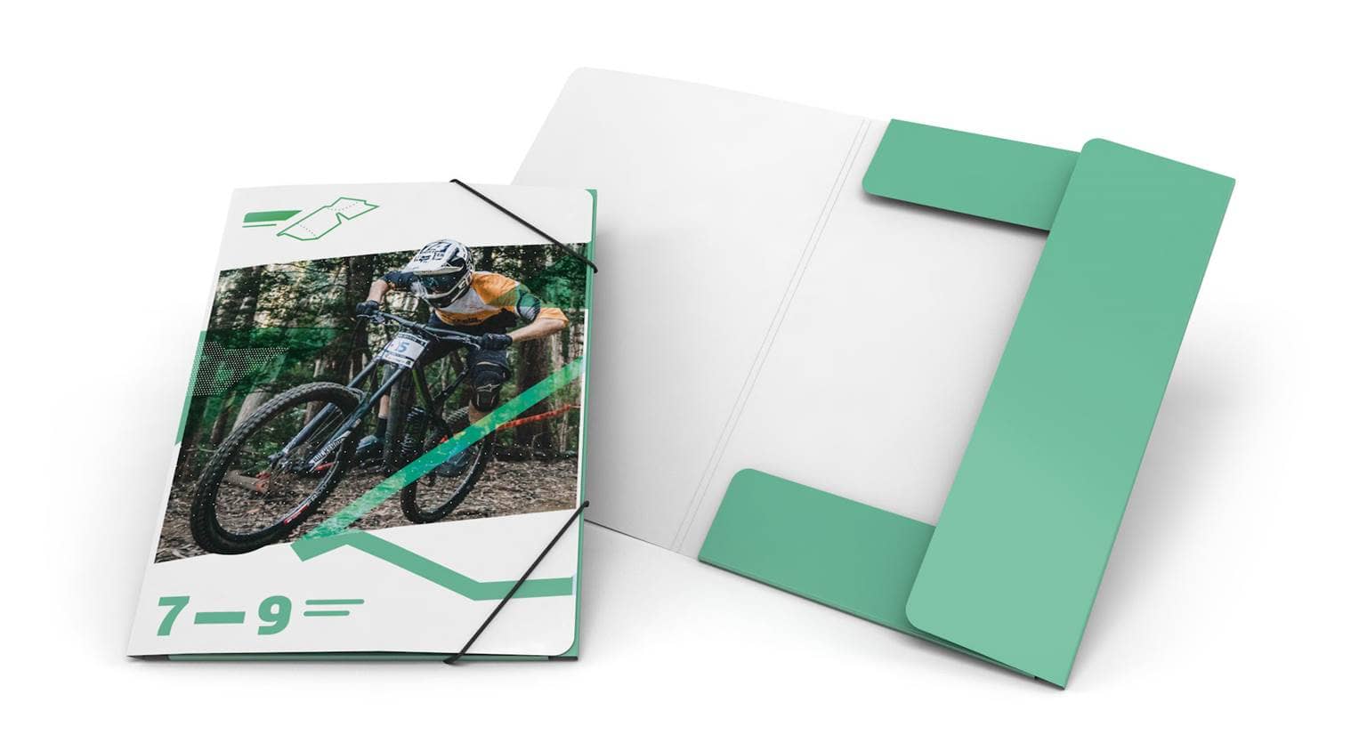 Presentatiemap met drie kleppen en elastiek