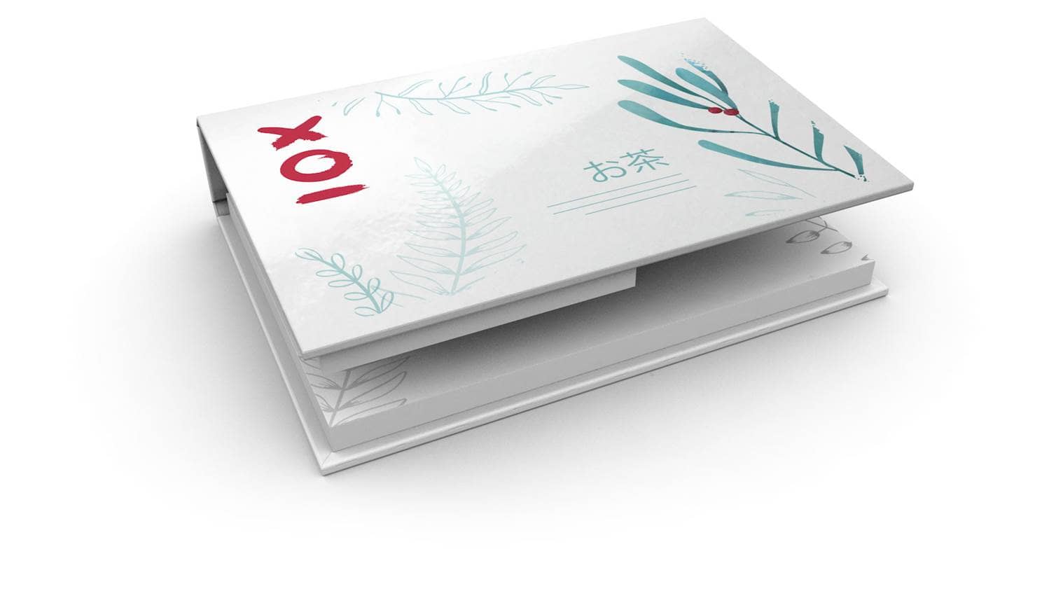 Memoblokje met hardcover omslag