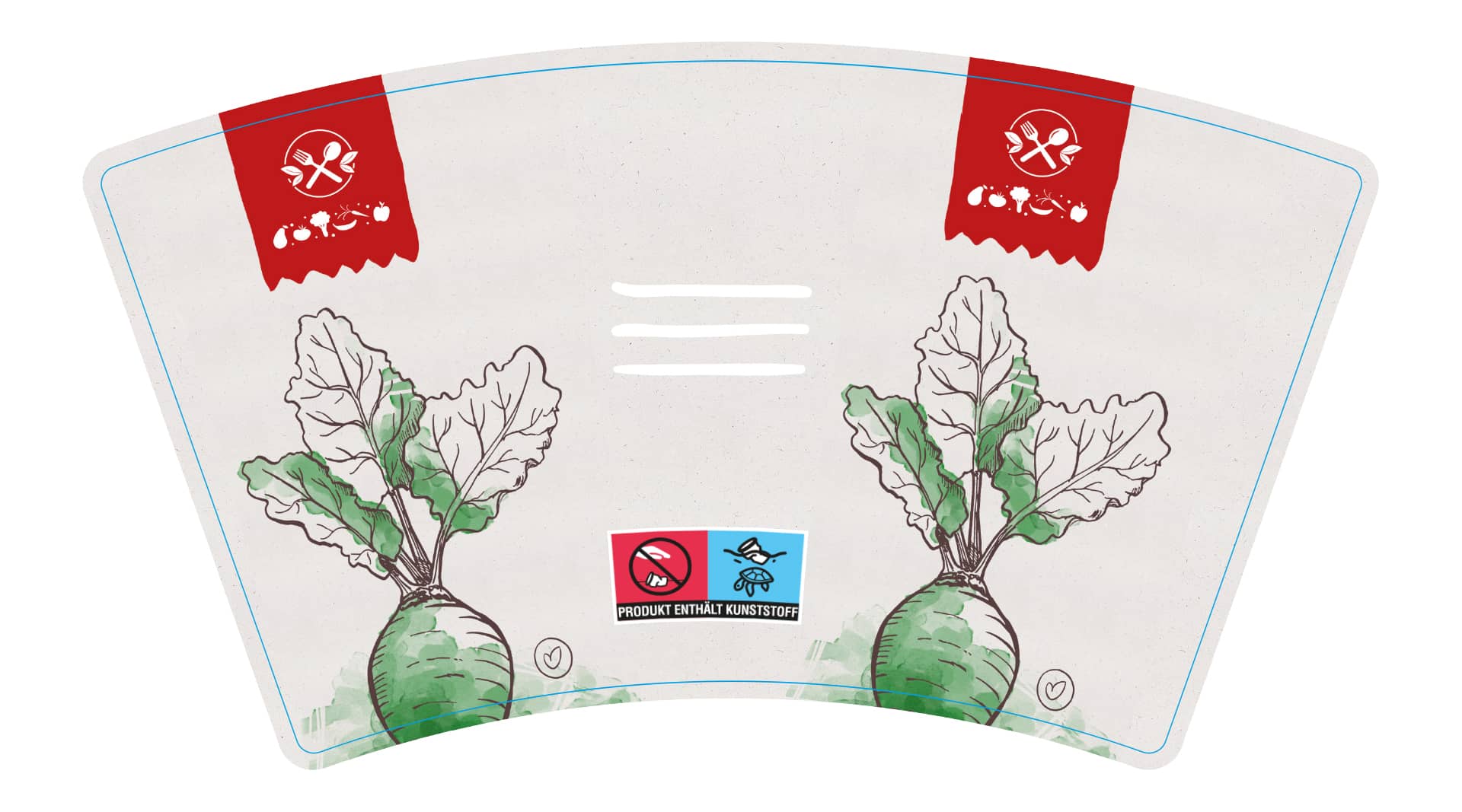  Kartonnen bekers met etiketteringsplicht