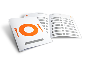 Templates voor menukaarten voor InDesign